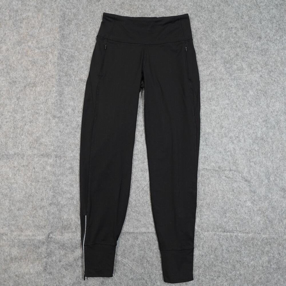 Lululemon Pants Womens 4 Jogger Athleisure Black Ankle Zip Workout Athletic